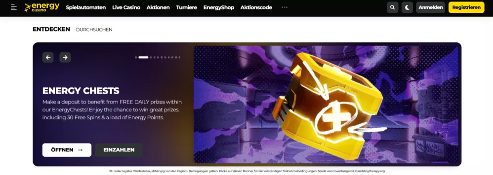 Energy Casino Bonusangebote und Willkommenspaket